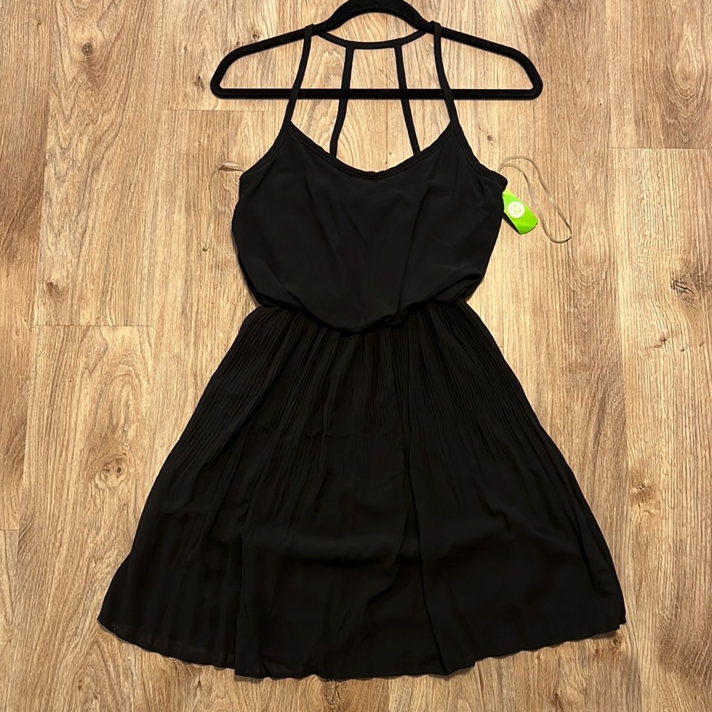 Lush Strappy Back Pleated Bottom Dress